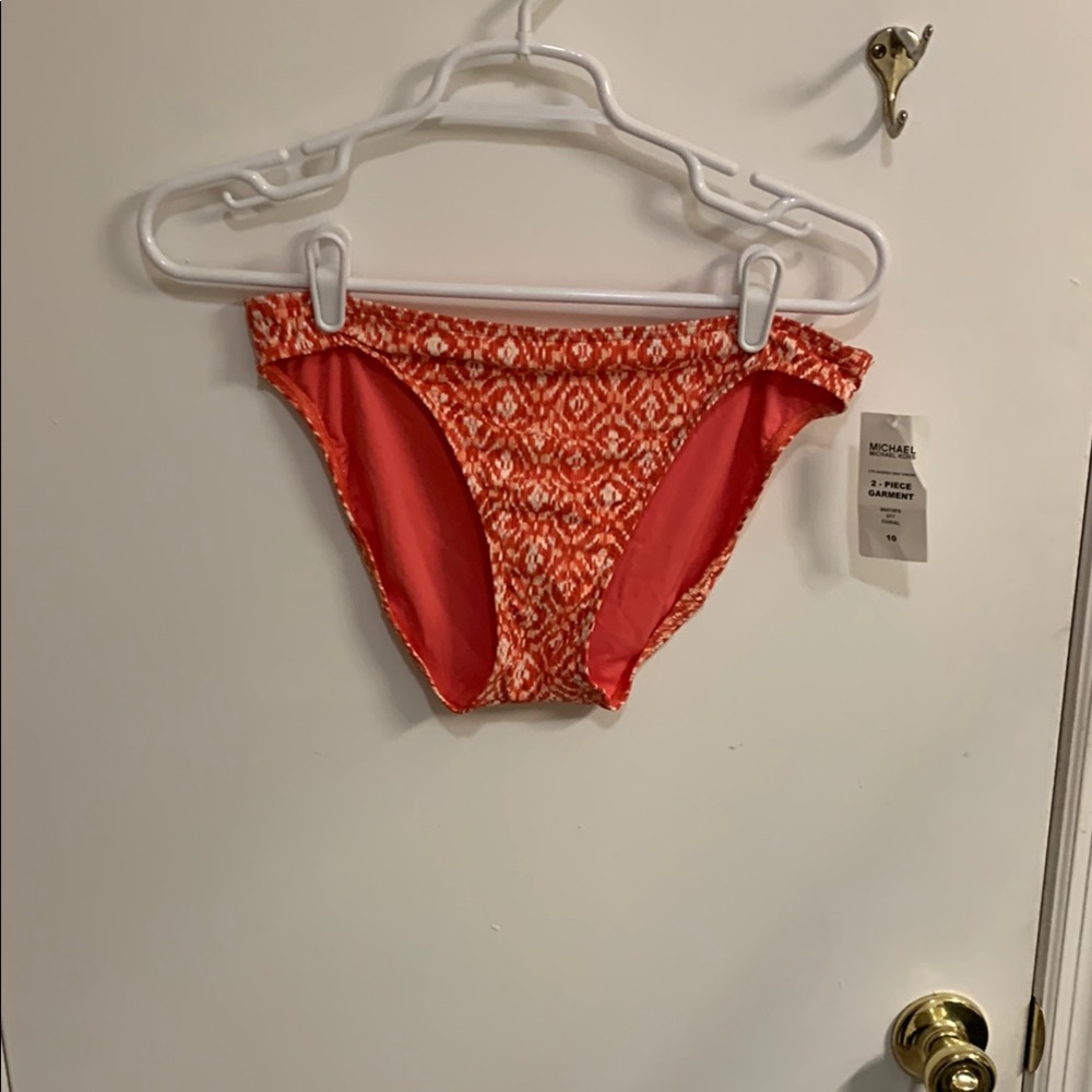 NWT Michael Kors White and Orange Bikini Swimwear